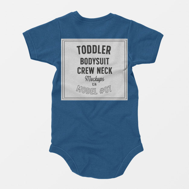 Toddler Bodysuit Crewneck Mockup Psd