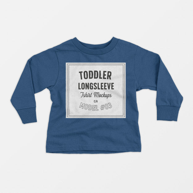Toddler Longsleeve T-Shirt Mockup 03 Psd