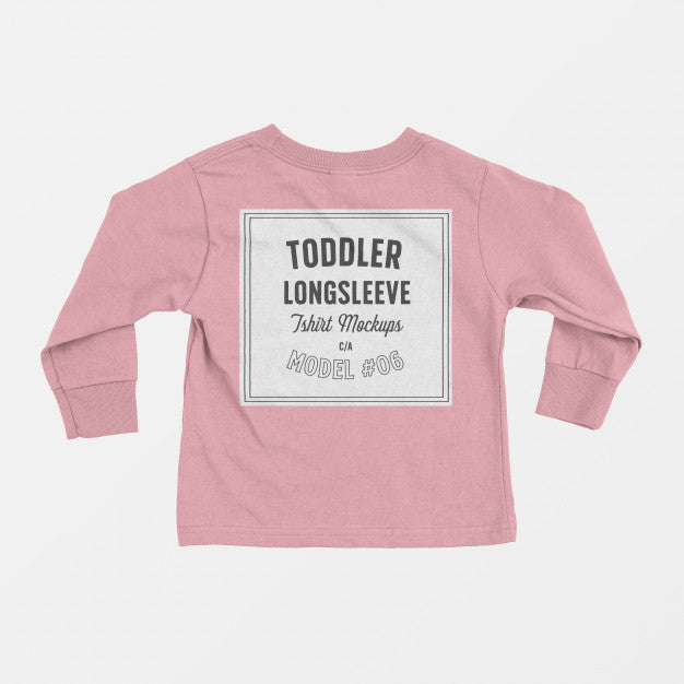 Toddler Longsleeve T-Shirt Mockup 06 Psd
