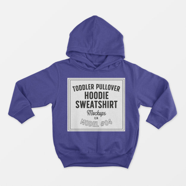 Toddler Pullover Hoodie Sweatshirt Mockup 04 Psd