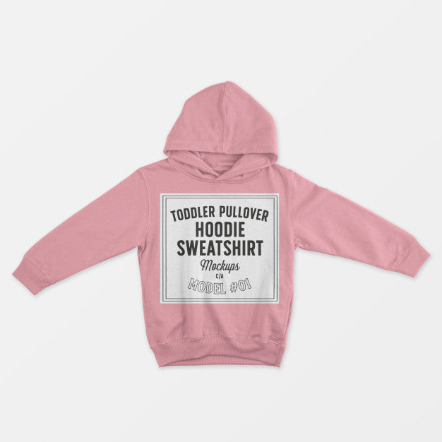 Toddler Pullover Hoodie Sweatshirt Mockup Psd