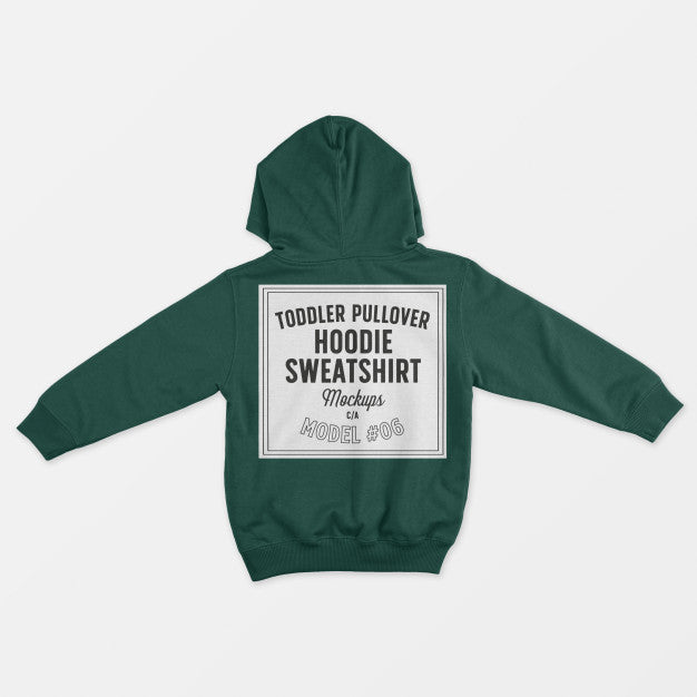 Toddler Pullover Hoodie Sweatshirt Mockup Psd