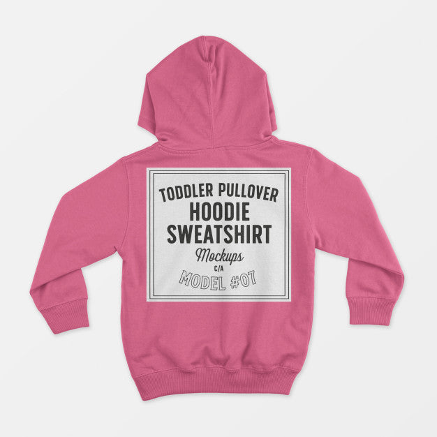 Toddler Pullover Hoodie Sweatshirt Mockup Psd