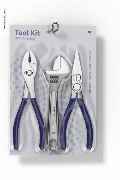 Tool Kit Mockup, Hanging Psd