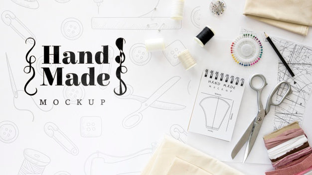 Tools And Thread For Handmade Products Psd