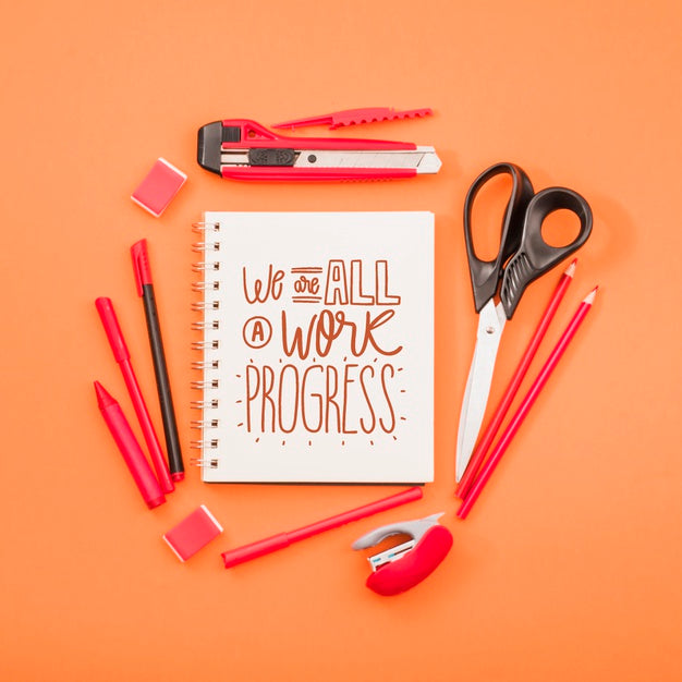 Tools On Table For Art Work And Crafting Psd