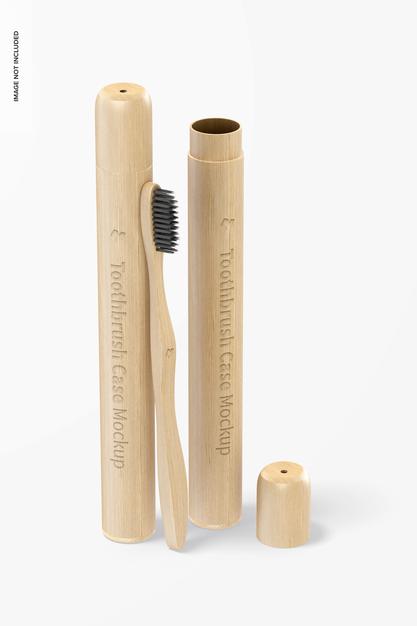 Toothbrush Cases Mockup Psd