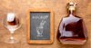 Top View Alcoholic Drinks With Blackboard Mock-Up Psd