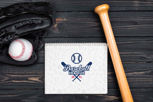 Top View American Baseball Concept Psd