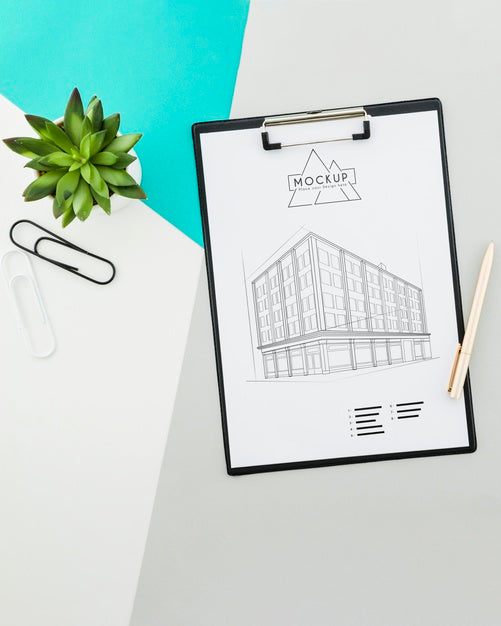 Top View Architecture Design With Mock-Up Psd