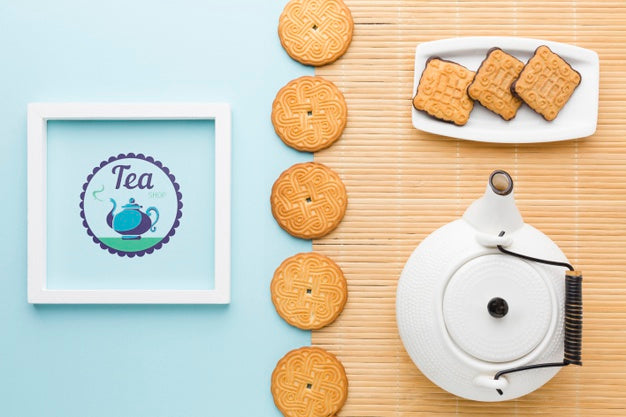 Top View Arrangement With Biscuits Psd