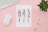 Top View Arrangement With Card Mock-Up Psd