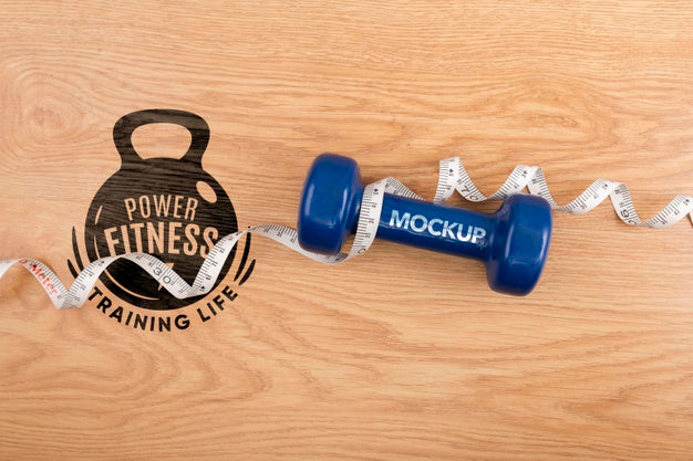 Top View Arrangement With Dumbbell Psd