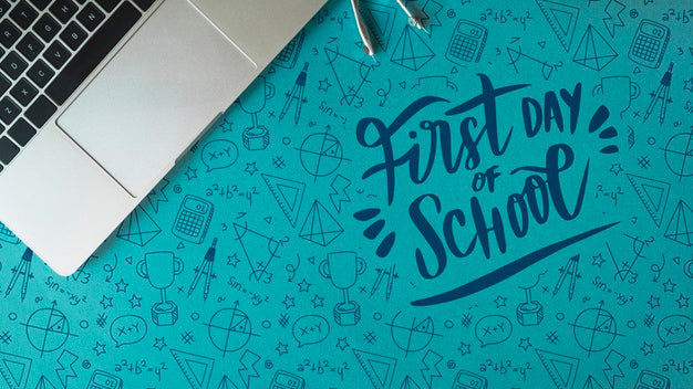 Top View Arrangement With Laptop And Compass Psd