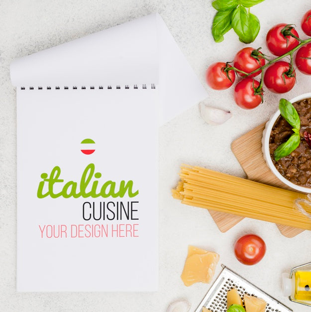 Top View Arrangement With Notebook Psd