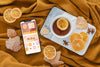 Top View Arrangement With Tea And Smartphone Psd