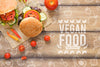 Top View Arrangement With Vegetarian Burgers Psd