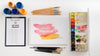 Top View Artist Painting Tools Psd