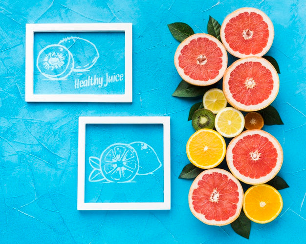 Top View Assortment Of Fresh Fruits Psd