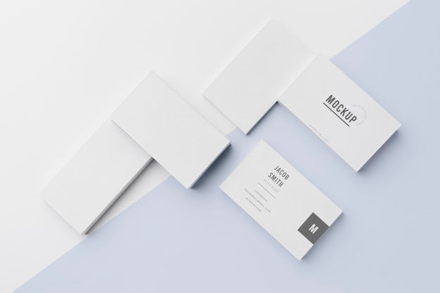 Top View Assortment Of Mock-Up Business Card Psd