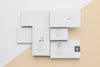 Top View Assortment Of Mock-Up Business Card Psd