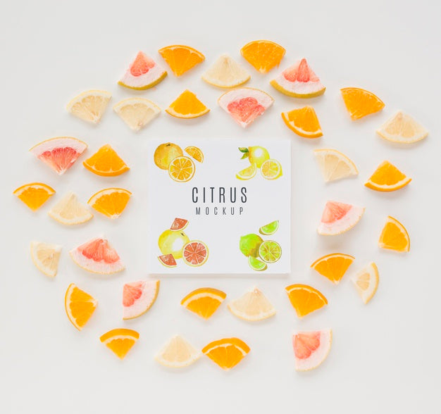 Top View Assortment Of Organic Fruits With Mock-Up Psd
