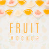 Top View Assortment Of Organic Fruits With Mock-Up Psd