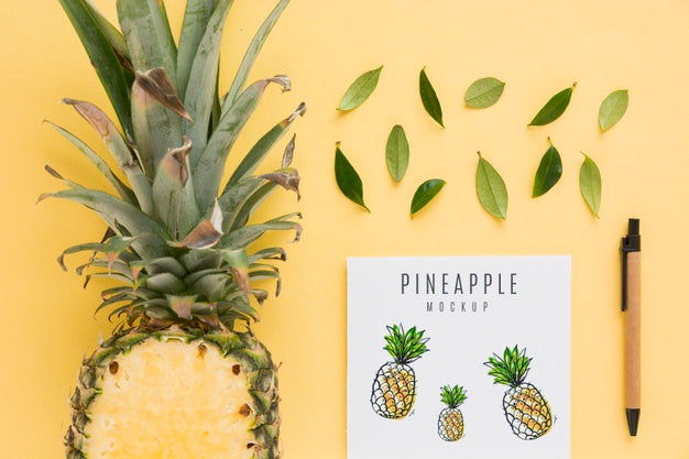 Top View Assortment Of Organic Fruits With Mock-Up Psd