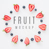 Top View Assortment Of Organic Fruits With Mock-Up Psd
