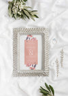 Top View Assortment Of Wedding Elements With Frame Mock-Up Psd