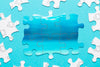 Top View Assortment With Puzzle Pieces Psd