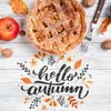 Top View Autumn Breakfast With Pie Psd