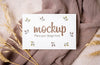 Top View Autumn Mock-Up With Wheat On Grey Cloth Psd