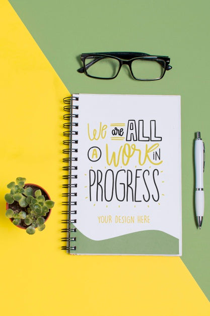 Top View Back To School Concept With Mock-Up Psd