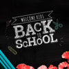 Top View Back To School Message On Blackboard Psd