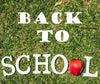 Top View Back To School Message On Grass Psd