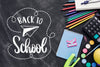 Top View Back To School With Black Background Psd