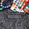 Top View Back To School With Chalk Drawings Psd