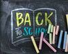 Top View Back To School With Chalkboard Psd