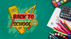 Top View Back To School With Green Background Psd