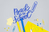 Top View Back To School With Grey Background Psd