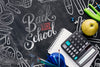 Top View Back To School With Office Supplies Psd