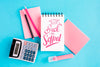 Top View Back To School With Office Supplies Psd