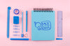 Top View Back To School With Pink Background Psd