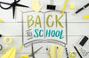 Top View Back To School With Wooden Background Psd