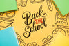 Top View Back To School With Yellow Background Psd