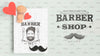 Top View Barber Shop Flyer With Mock-Up Psd