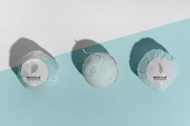 Top View Bath Bombs Arrangement Psd