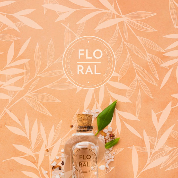 Top View Bath Concept With Toiletries Psd