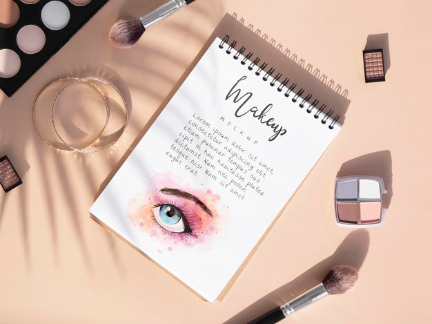 Top View Beauty Products Assortment Psd